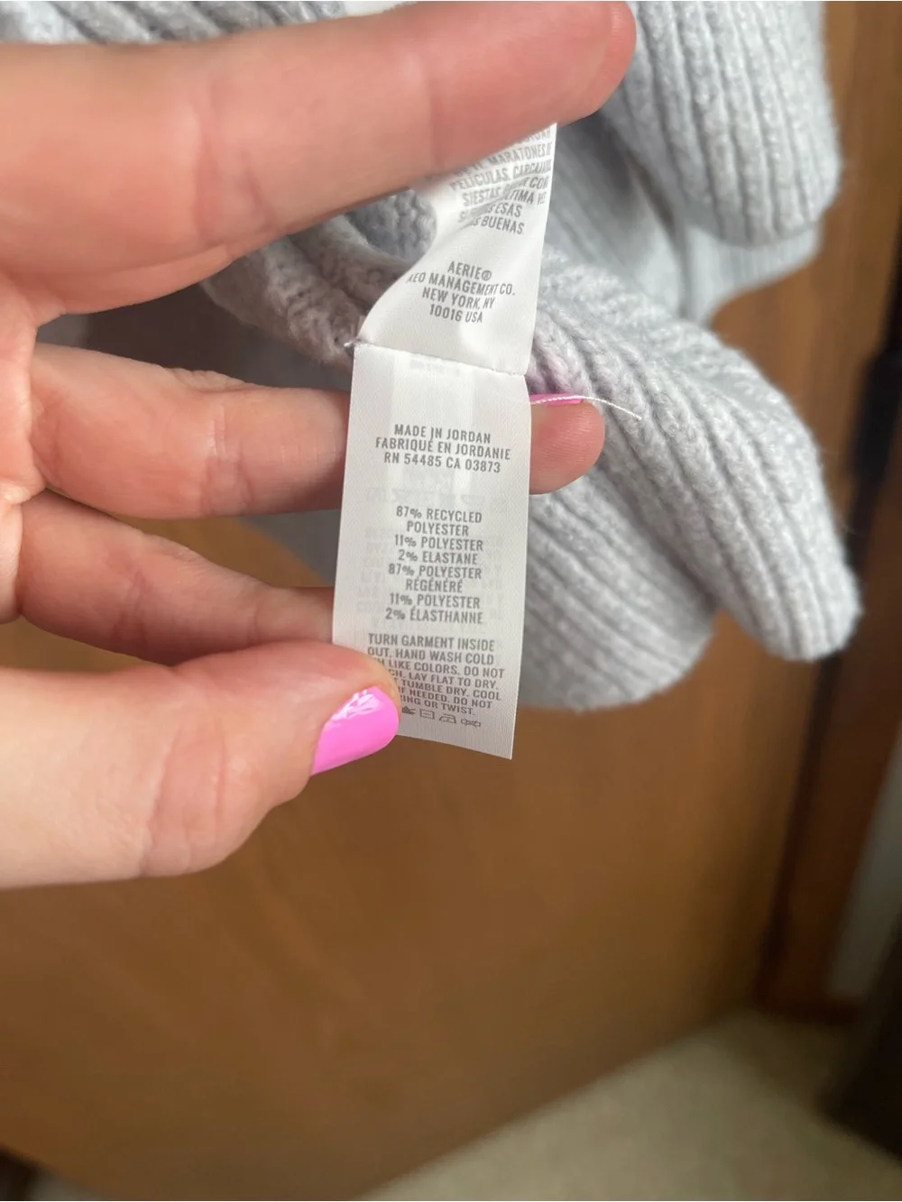 Aerie Cable Knit Pearl Detail Sweater